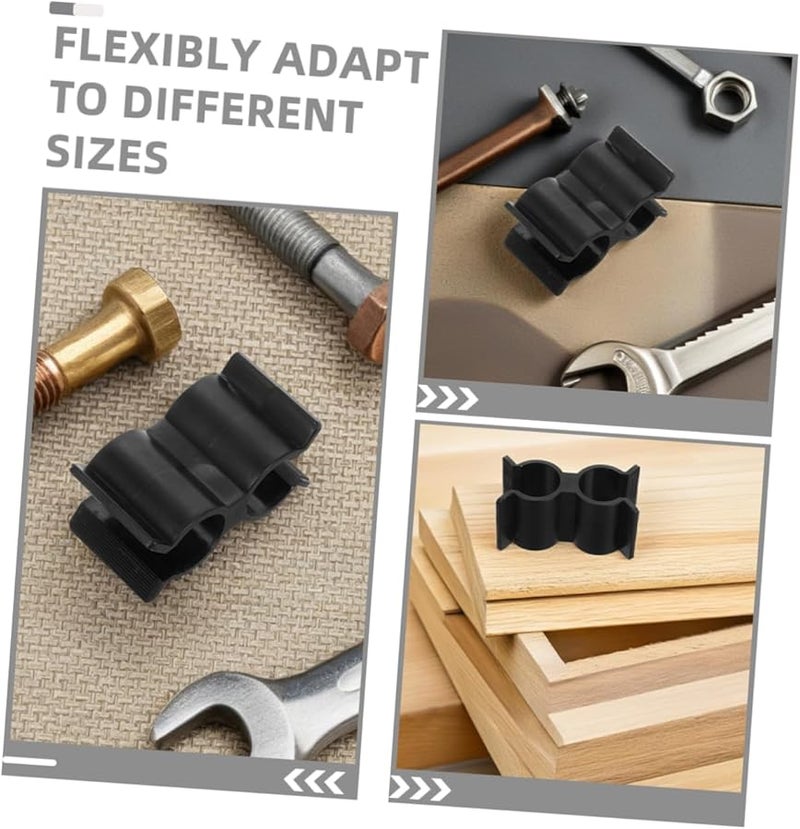 HANABASS 7pcs Black Nylon Double Tube Clamps Hose Connector Clips for Boats Yachts - Image 3